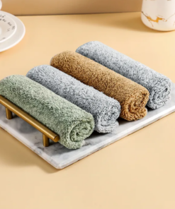 4 pcs Bamboo Charcoal Fibre Cleaning Cloth