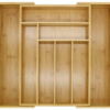 Expandable Bamboo Cutlery Tray &ndash; Kitchen Drawer Organizer