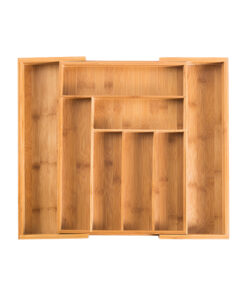 Expandable Bamboo Cutlery Tray &ndash; Kitchen Drawer Organizer