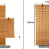 Design-Style Bamboo Roller Blinds for Indoor and Outdoor Use 110 &times; 220 cm