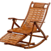 Solid Bamboo Deck Chairs, Adjustable Recliners, Foldable