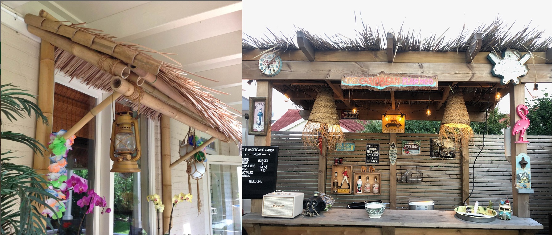 1-Palm-Thach-on-Havf-Roof.jpg Palm Thatch Roof Panel 70 x 100 cm