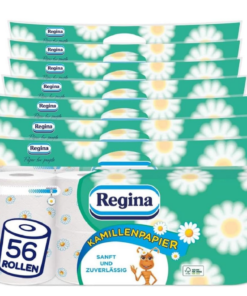Regina Chamomile Paper 3-Ply Toilet Paper, 56-Roll Pack for the Whole Family