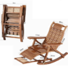 Solid Bamboo Deck Chairs, Adjustable Recliners, Foldable