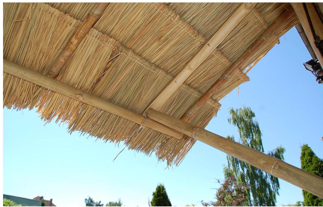 1-Thaiboo-palmetagstra-ca.145-150-cm-x-80-cm-x-40-cm-dobbelt-lag.png Palm Thatch Panel approx. 145-150 cm x 80 cm x 40 cm, Double Layer