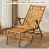 Vintage Folding Bamboo Patio Chair, Extended Model