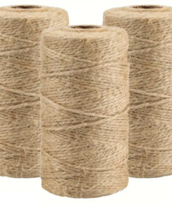Jute Cord, 6 mm Thick, Extra-Long 200 m, Natural Jute Rope