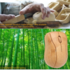 Computer Bamboo Wireless Mouse with USB Receiver
