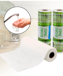 Reusable Bamboo Towels, Washable, Absorbent, 25 pcs