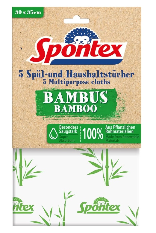 1-Unavngivet-4-2.png Spontex Washable Bamboo Household Cloths, Pack of 40 (8 x 5-Pack)