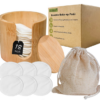 Washable Make-Up Pads with Storage Box &ndash; Pack of 18 Reusable Cotton Pads