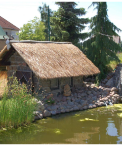 Palm Thatch Roof, Two-Layer, approx. 25cm x 80cm x 40cm