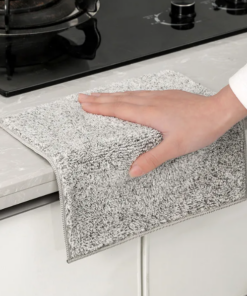 4 pcs Bamboo Charcoal Fibre Cleaning Cloth