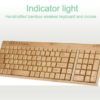 Handmade Wireless Bamboo Keyboard with Mouse Combo