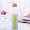 Glass Bottle with Bamboo Lid and Silicone