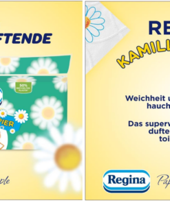 Regina Chamomile Paper 3-Ply Toilet Paper, 56-Roll Pack for the Whole Family
