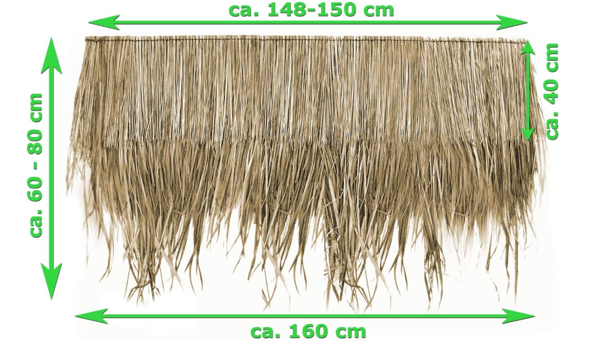 2-Thaiboo-palmetagstra-ca.145-150-cm-x-80-cm-x-40-cm-dobbelt-lag.png Palm Thatch Panel approx. 145-150 cm x 80 cm x 40 cm, Double Layer