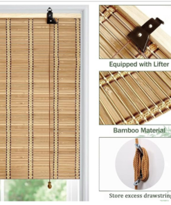 Design-Style Bamboo Roller Blinds for Indoor and Outdoor Use 110 &times; 220 cm