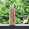 Natural Bamboo Tempered Glass Bottle