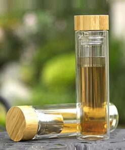 Double-Walled Cup, Bamboo Lid
