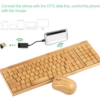 Handmade Wireless Bamboo Keyboard with Mouse Combo