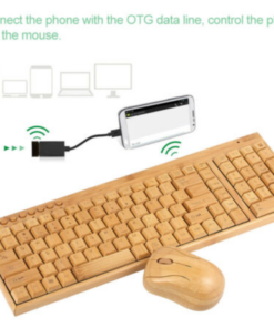 Handmade Wireless Bamboo Keyboard with Mouse Combo