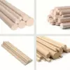 50/30/10 pcs Unfinished Bamboo Wood Sticks, 6 Sizes
