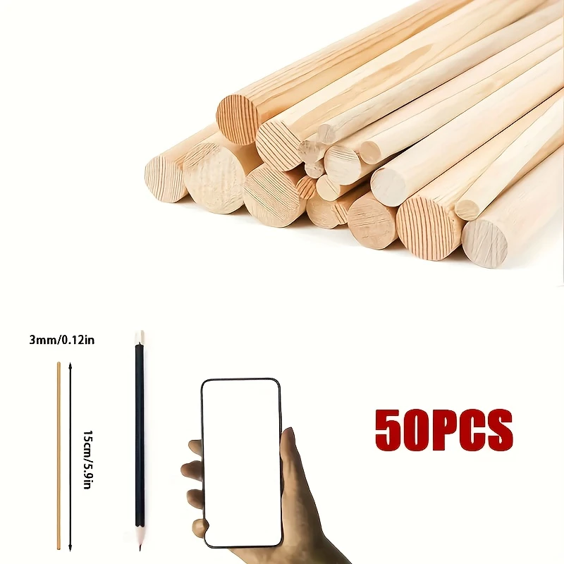 3a946904-2c3e-451a-a31d-1779ca0a6628.webp 50/30/10 pcs Unfinished Bamboo Wood Sticks, 6 Sizes