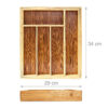 Cutlery Tray Drawer Insert Made of Bamboo, Expandable 5-7 Compartment Durable Organiser