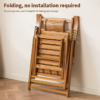 Vintage Folding Bamboo Patio Chair, Extended Model