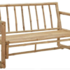 Bamboo Garden Bench with Cushions, 115 cm
