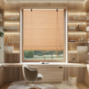 Designer-Style Bamboo Roman Blind for Indoor Use, Four Sizes: 60 &times; 182 cm, 100 &times; 180 cm, 100 &times; 200 cm and 120 &times; 160 cm (+ from 60 cm width to 200 cm height).