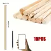 50/30/10 pcs Unfinished Bamboo Wood Sticks, 6 Sizes