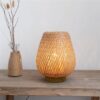 Table Lamp Made of Bamboo Fabric