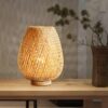Table Lamp Made of Bamboo Fabric