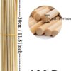 100 pcs. Bamboo Craft Sticks, Round Rods, Wooden Sticks for DIY Arts & Crafts Decoration (30cm x 5mm)
