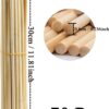 70 pcs. Bamboo Craft Sticks, Round Rods, Wooden Sticks for DIY Arts & Crafts Decoration (30cm x 6mm)