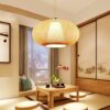 Bamboo Pendant Lamp, 1 Flame Light, E27 Boho Wicker Lamp, Pendant Lamp Shade