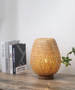 Table Lamp Made of Bamboo Fabric