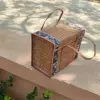 Retro-Style Bamboo Basket with Lid