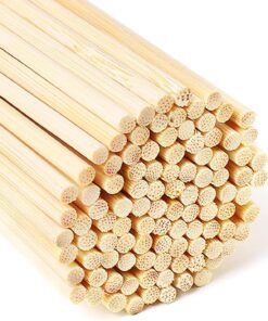 70 pcs. Bamboo Craft Sticks, Round Rods, Wooden Sticks for DIY Arts & Crafts Decoration (30cm x 6mm)