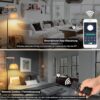 Rayofly Vintage Wooden Floor Lamp with Remote Control and LED Bulb, App Control