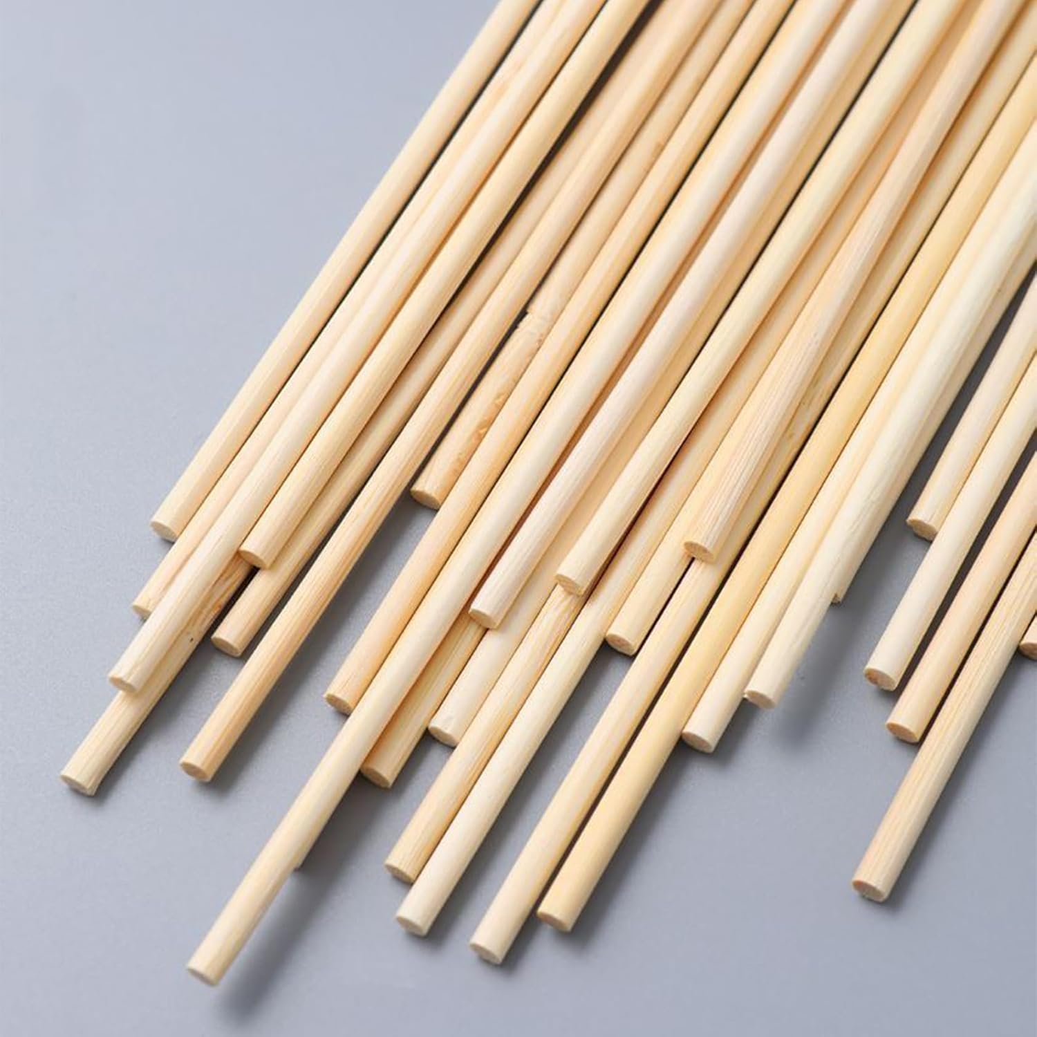 7149ZgwB1cL._AC_SL1500_.jpg 100 pcs. Bamboo Craft Sticks, Round Rods, Wooden Sticks for DIY Arts & Crafts Decoration (30cm x 5mm)
