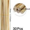 30 pcs. Bamboo Craft Sticks, Round Rods, Wooden Sticks for DIY Arts & Crafts Decoration (30cm x 10mm)