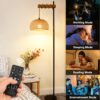 Rayofly Vintage Wooden Floor Lamp with Remote Control and LED Bulb, App Control