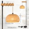 Rayofly Vintage Wooden Floor Lamp with Remote Control and LED Bulb, App Control