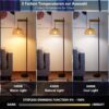 Rayofly Vintage Wooden Floor Lamp with Remote Control and LED Bulb, App Control