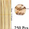 250 pcs. Bamboo Craft Sticks, Round Rods, Wooden Sticks for DIY Arts & Crafts Decoration (30cm x 3mm)