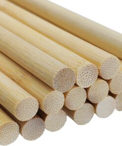 30 pcs. Bamboo Craft Sticks, Round Rods, Wooden Sticks for DIY Arts & Crafts Decoration (30cm x 10mm)