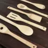 8-Piece Bamboo Cooking Utensil Set with Spatula, Cooking Spoon, Salad Strainer and Other Styles